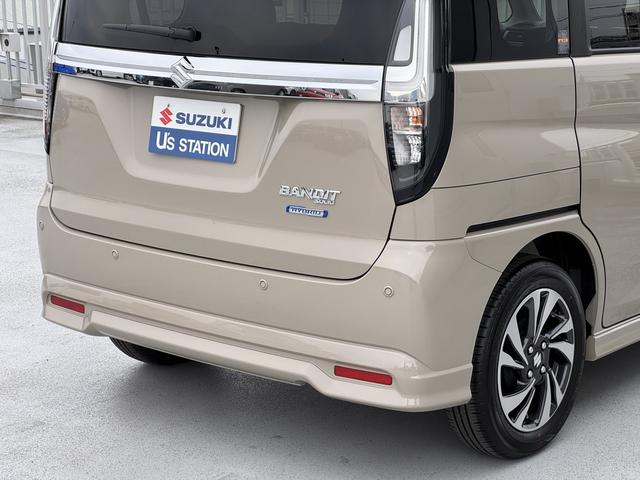 ソリオバンディット ＨＹＢＲＩＤ　ＭＶ　３型　ＤＳＢＳＩＩ／１０型メモリーナビ　デュアルセンサーブレーキサポートＩＩ　１０インチメモリーナビ　オートライト　Ｂｌｕｅｔｏｏｔｈ　電動スライドドア　電動パーキングブレーキ　プッシュスタート　シートヒーター　オートエアコン　禁煙車（21枚目）