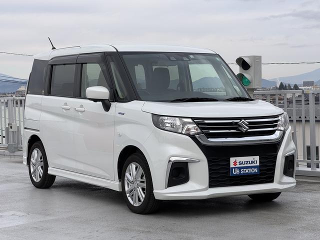 ソリオ HYBRID MX 全方位モニタ付ナビ/ETC 車検整備渡し 全方位モニター付ナビ オートライト 電動スライドドア(後席左) プッシュスタート シートヒーター オートエアコン スズキセーフティーサポート 衝突被害軽減システム アイドリングストップ 横滑り防止機能(6枚目)