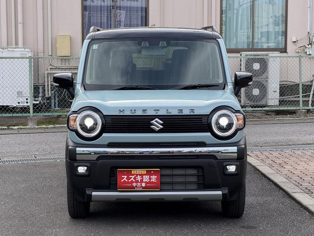 ハスラー タフワイルドターボ　３型　スズキセーフティーサポート　オートライト　プッシュスタート　シートヒーター　オートエアコン　スズキセーフティーサポート　衝突被害軽減システム　アイドリングストップ　横滑り防止機能　衝突安全ボディ　盗難防止システム（4枚目）