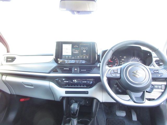 スイフト HYBRID MZ コネクト対応全方位カメラ付9インチナビ オートライト Bluetooth 純正ナビ プッシュスタート シートヒーター オートエアコン スズキセーフティーサポート 4WD 衝突被害軽減システム アイドリングストップ 横滑り防止機能(4枚目)