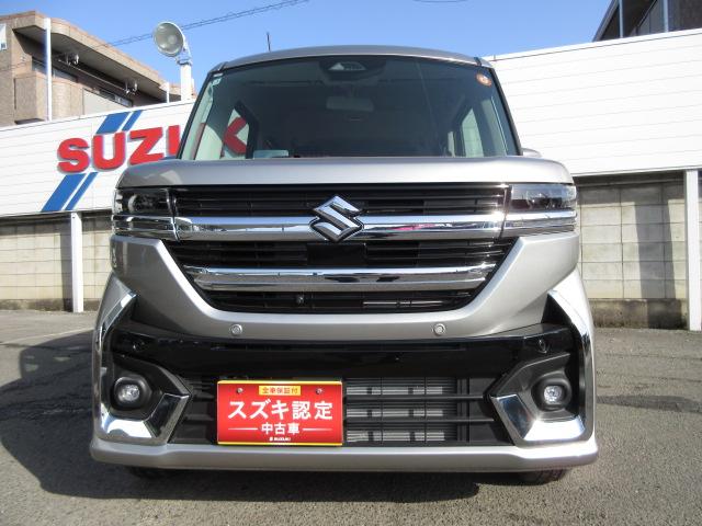 スペーシアカスタム カスタム　ＨＹＢＲＩＤ　ＸＳ　コネクト対応全方位カメラ付ナビ　オートライト　Ｂｌｕｅｔｏｏｔｈ　スライドドア　純正ナビ　プッシュスタート　シートヒーター　オートエアコン　スズキセーフティーサポート　衝突被害軽減システム　アイドリングストップ　横滑り防止機能（11枚目）