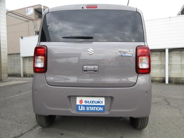 ワゴンＲスマイル ＨＹＢＲＩＤ　Ｓ　コネクト対応全方位カメラ付ナビ装着車　３型　オートライト　Ｂｌｕｅｔｏｏｔｈ　スライドドア　純正ナビ　プッシュスタート　シートヒーター　オートエアコン　スズキセーフティーサポート　衝突被害軽減システム　アイドリングストップ　横滑り防止機能（7枚目）