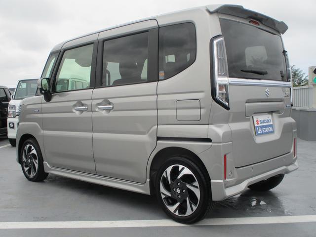 スペーシアカスタム カスタム　ＨＹＢＲＩＤ　ＸＳターボ　オートライト　スライドドア　プッシュスタート　シートヒーター　オートエアコン　スズキセーフティーサポート　衝突被害軽減システム　アイドリングストップ　衝突安全ボディ　盗難防止システム（9枚目）