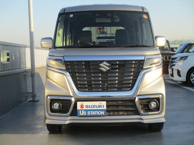 スペーシアカスタム カスタム HYBRID XS ナビゲーション付 バックカメラ オートライト スライドドア プッシュスタート 純正ナビ シートヒーター オートエアコン スズキセーフティーサポート 衝突被害軽減システム アイドリングストップ 衝突安全ボディ(2枚目)