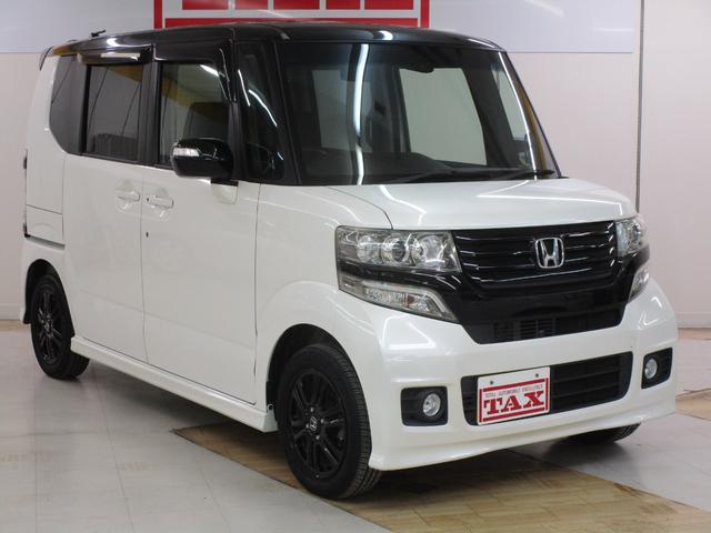 Ｎ－ＢＯＸカスタム ２トーンカラースタイル　Ｇ・Ａパッケージ　禁煙車　社外ＳＤナビ・フルセグＴＶ・ブルートゥース　バックカメラ　ＥＴＣ　パワースライドドア　ＨＩＤヘッドライト　キーフリー　オートエアコン　純正アルミホイール（3枚目）
