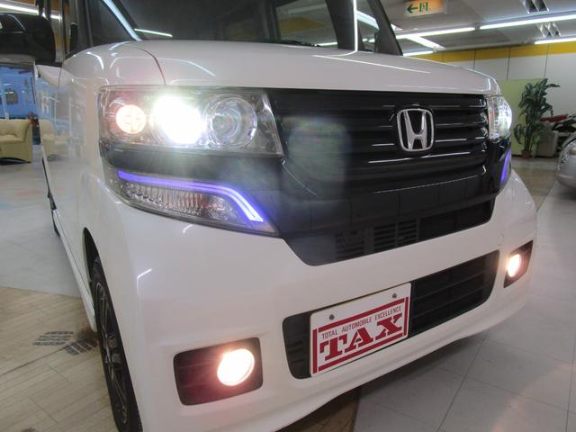 Ｎ－ＢＯＸカスタム ２トーンカラースタイル　Ｇ・Ａパッケージ　禁煙車　社外ＳＤナビ・フルセグＴＶ・ブルートゥース　バックカメラ　ＥＴＣ　パワースライドドア　ＨＩＤヘッドライト　キーフリー　オートエアコン　純正アルミホイール（32枚目）