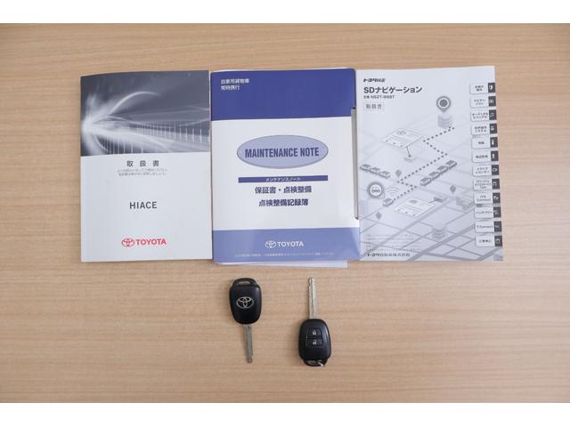 ハイエースバン ロングスーパーＧＬ　４ＷＤ　衝突被害軽減ブレーキ　純正ＳＤナビ　地デジＴＶ　バックカメラ　キーレス　ＥＴＣ　車線逸脱警報　オートハイビーム　電動格納ミラー　Ｂｌｕｅｔｏｏｔｈ接続　ドライブレコーダー　横滑り防止装置　ワンオーナー　雹害車（44枚目）
