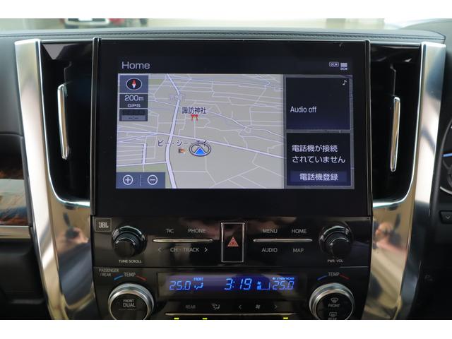 アルファード ３．５ＧＦ　４ＷＤ　ＪＢＬプレミアムナビ地デジ　全周囲カメラ　１３．３インチリアエンター　衝突被害軽減ブレーキ　レーダークルーズ　ＢＳＭ　ドラレコ　シートヒーター＆クール　ＥＴＣ２．０　クリアランスソナー　デジタルミラー　３眼ＬＥＤライト　パワーバックドア（14枚目）