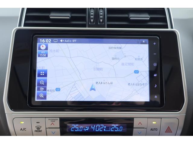 ランドクルーザープラド TX Lパッケージ マットブラックエディション 4WD サンルーフ 衝突被害軽減ブレーキ 純正9型ナビ 地デジTV バックカメラ レーダークルーズ 車線逸脱警報 オートハイビーム 本革 シートヒーター&クール クリアランスソナー 前後ドラレコ ワンオーナー(14枚目)