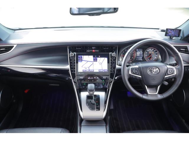 ハリアー プログレス　メタルアンド　レザーパッケージ　モデリスタエアロ　衝突被害軽減ブレーキ　サンルーフ　純正ＪＢＬプレミアムナビ　地デジＴＶ　全周囲カメラ　レーダークルーズ　ＥＴＣ　クリアランスソナー　車線逸脱警報　シートヒーター＆クール　パワーバックドア　前後ドラレコ（12枚目）