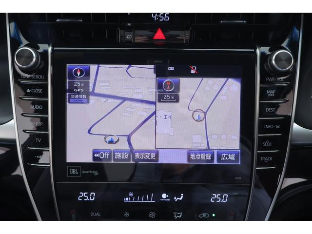 ハリアー プログレス　メタルアンド　レザーパッケージ　モデリスタエアロ　衝突被害軽減ブレーキ　サンルーフ　純正ＪＢＬプレミアムナビ　地デジＴＶ　全周囲カメラ　レーダークルーズ　ＥＴＣ　クリアランスソナー　車線逸脱警報　シートヒーター＆クール　パワーバックドア　前後ドラレコ（14枚目）