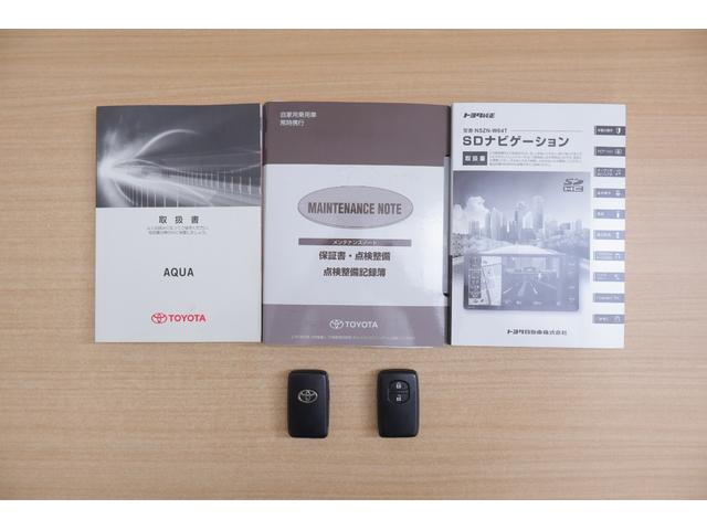 アクア Ｓ　純正ＳＤナビ　地デジＴＶ　バックカメラ　シートヒーター　スマートキー　ＥＴＣ　電動格納ミラー　Ｂｌｕｅｔｏｏｔｈ接続　横滑り防止装置　ワンオーナー　ＴＯＹＯＴＡ認定中古車（40枚目）