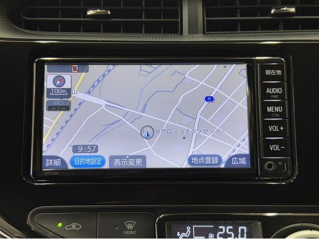 アクア Sスタイルブラック 衝突被害軽減ブレーキ ドライブレコーダー ナビ ワンセグ Bluetooth ETC バックモニター スマートキー 先進ライト 車線逸脱警報 オートエアコン デュアルエアバック CD再生 盗難防止装置(9枚目)