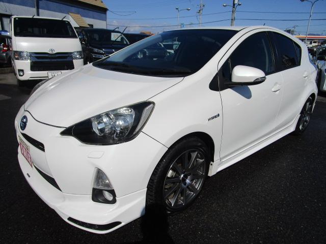 アクア TRDエアロ 地デジナビ バックカメラ ETC キーフリー 保証1年付(6枚目)