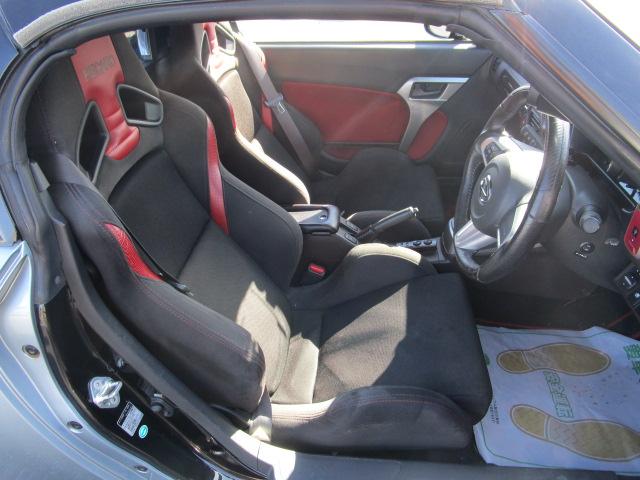 コペン ローブ　車高調付　地デジナビ　バックカメラ　ＥＴＣ　キーフリー　シートヒーター　保証１年付　社外アルミ　タワーバー　エアクリ（14枚目）