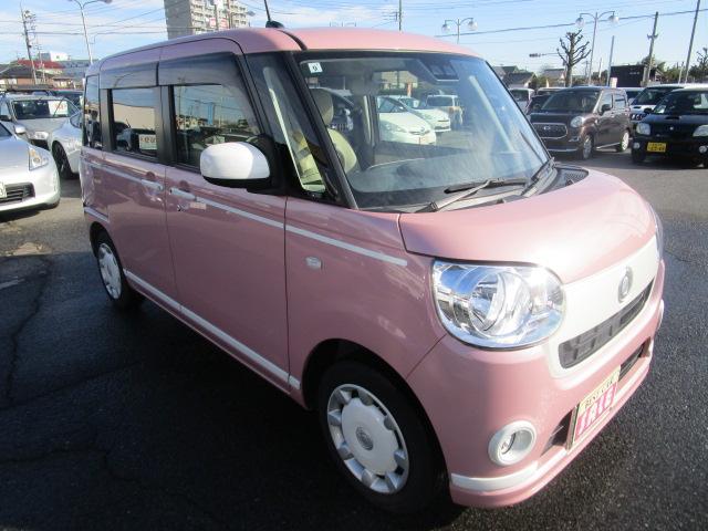 ムーヴキャンバス Ｇホワイトアクセントリミテッド　ＳＡＩＩＩ　ワンオーナー　衝突軽減Ｂ　両側自動ドア　地デジナビ全方向カメラ　ＥＴＣキーフリー　保証１年付　アイドルストップ　ベンチシート（4枚目）