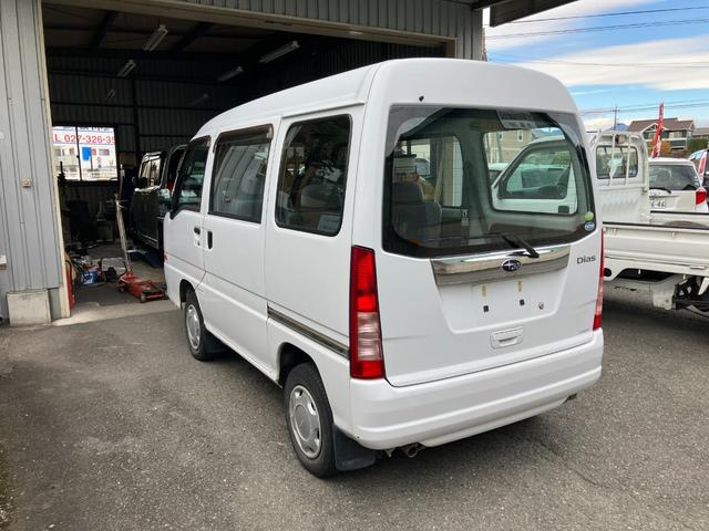 サンバーバン ディアス 4WD パワステ パワーウインドウ エアコン FMAMラジオ 両側スライドドア 助手席エアバッグ(47枚目)