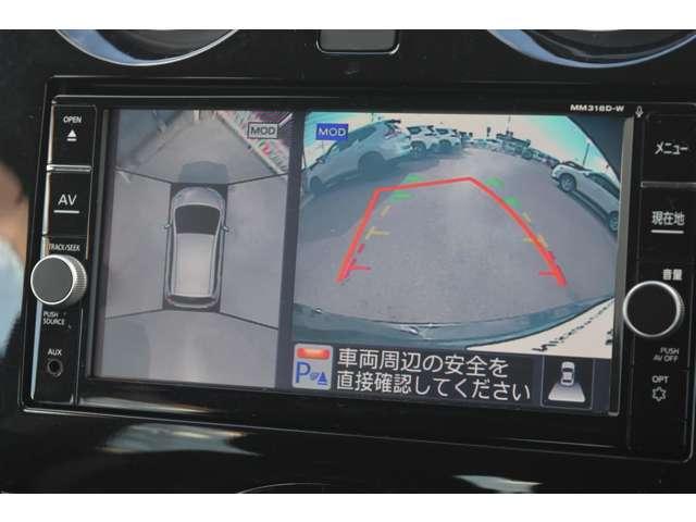 ノート １．２　ｅ－ＰＯＷＥＲ　Ｘ　メモリーナビＭＭ３１８Ｄ－Ｗ　ドラレコ前　ＥＴＣ　３６０°カメラ　Ｒカメラ　運転席助手席エアバック　レーンキープ　ＡＵＴＯエアコン　ナビＴＶ　ＡＷ　サイドカメラ　運転席エアバッグ　キーレスエントリー　ＬＥＤヘッド　ドラレコ　ＥＴＣ車載器　パワステ（8枚目）