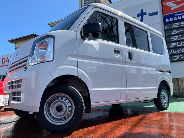 エブリイ PAリミテッド 登録届け出済未使用車 セーフティサポート ハイルーフ パワーウィンドウ クリアランスソナー アイドリングストップ 盗難警報装置 横滑防止 デュアルセンサーブレーキサポート(9枚目)