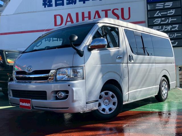 ハイエースバン ロングワイドスーパーGL ワンオーナー車両 ディーゼル車 タイベル交換済 社外オートクルーズ付スロットルコントローラー クリアランスソナー バックカメラ フルセグTV ETC Bluetooth接続 CD DVD(2枚目)