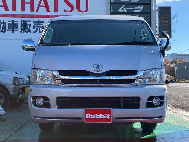 ハイエースバン ロングワイドスーパーGL ワンオーナー車両 ディーゼル車 タイベル交換済 社外オートクルーズ付スロットルコントローラー クリアランスソナー バックカメラ フルセグTV ETC Bluetooth接続 CD DVD(3枚目)