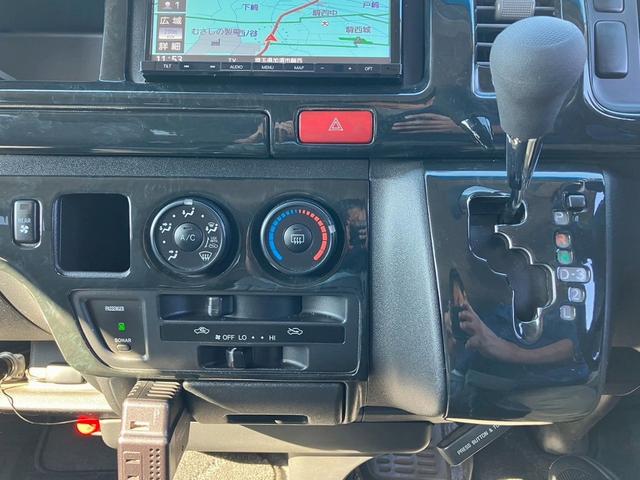 ハイエースバン ロングワイドスーパーGL ワンオーナー車両 ディーゼル車 タイベル交換済 社外オートクルーズ付スロットルコントローラー クリアランスソナー バックカメラ フルセグTV ETC Bluetooth接続 CD DVD(16枚目)