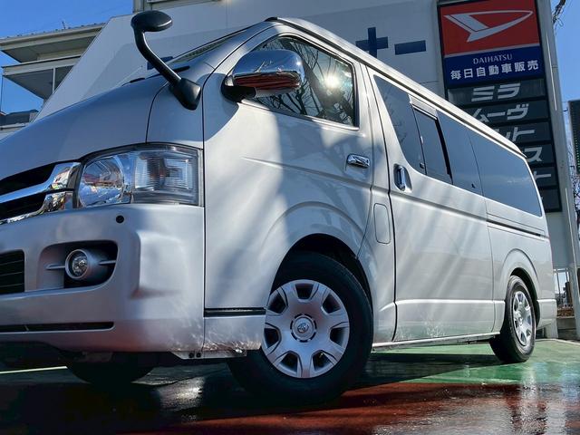 ハイエースバン ロングワイドスーパーGL ワンオーナー車両 ディーゼル車 タイベル交換済 社外オートクルーズ付スロットルコントローラー クリアランスソナー バックカメラ フルセグTV ETC Bluetooth接続 CD DVD(41枚目)