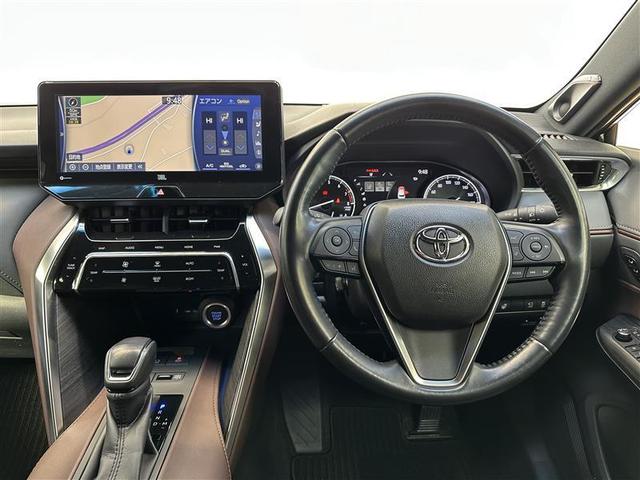 ハリアー Z レザーパッケージ TVナビ パノラマガラスルーフ 地上デジタル 盗難防止装置 革S パワ-シ-ト メモリナビ 横滑り防止機能 ドラレコ付 エアバッグ Bモニター アルミ クルコン LED付 ABS パワーウィンドウ(3枚目)