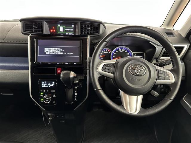 ルーミー カスタムG-T Iストップ Bカメラ ドライブレコーダ DVD再生可 Aクルコン LEDへッドライト エアコン スマキー エアバック Wエアバック ナビTV キーフリー ETC付 イモビ 横滑り防止機能 パワステ(3枚目)