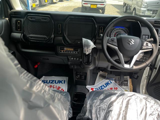 ハスラー ハイブリッドＸ　４ＷＤ　Ｂｌｕｅｔｏｏｔｈ地デジナビ付　届出済み未使用車　スズキセーフティサポート　ＬＥＤライト　シートヒーター　アルミ　ハスラーロゴ　メーカー保証付（6枚目）