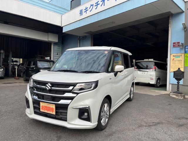 ソリオ ハイブリッドＭＺ　４ＷＤ　マイナー後モデル　メーカーオプションスズキコネクト全方位９型Ｂｌｕｅｔｏｏｔ地デジナビ付登録済み未使用車　両側オートスライドドア　スズキセーフティサポート　ＬＥＤ　シートヒーター　メーカー保証（2枚目）