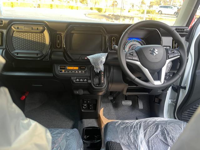 ハスラー ハイブリッドＸターボ　４ＷＤターボ　Ｂｌｕｅｔｏｏｔｈフルセグ地デジナビ付　届出済み未使用車　ＣＤ　走行中ＴＶ　スズキセーフティサポート　ＬＥＤライト　シートヒーター　アルミ　ハスラーロゴ　メーカー保証付（5枚目）