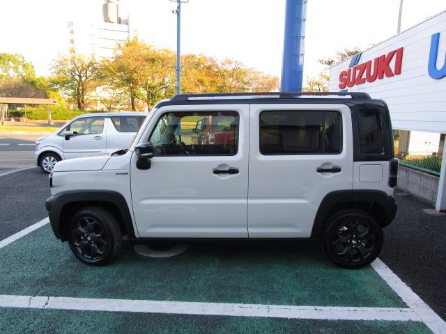 ハスラー タフワイルドターボ 3型 LEDヘッドランプ ルーフレール スズキセーフティーサポート 後退時ブレーキサポート LEDヘッドランプ LEDフロントフォグランプ 本革巻ステアリングホイール フルオートエアコン【ナノイーX搭載】 タフワイルド専用フロントグリル(5枚目)