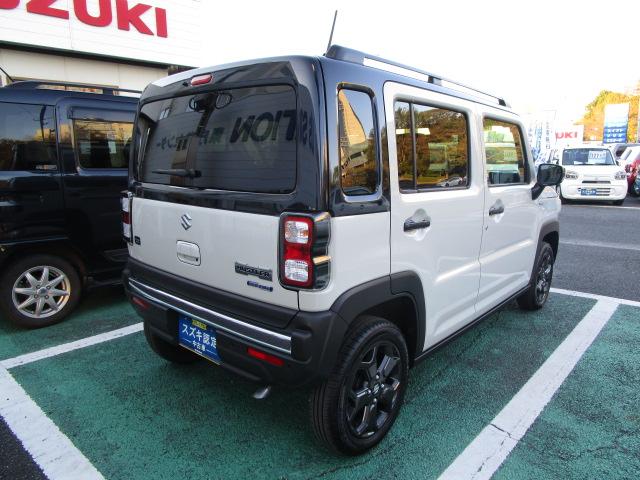 ハスラー タフワイルドターボ 3型 LEDヘッドランプ ルーフレール スズキセーフティーサポート 後退時ブレーキサポート LEDヘッドランプ LEDフロントフォグランプ 本革巻ステアリングホイール フルオートエアコン【ナノイーX搭載】 タフワイルド専用フロントグリル(8枚目)