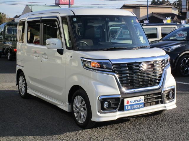 スペーシアカスタム カスタム HYBRID GS 2型 純正8インチナビTV デュアルセンサーブレーキサポート、LEDヘッドランプ、後席左側電動パワースライドドア、両席スライドクローザー、8インチナビゲーション、バックカメラ、ETC、フルオートエアコン、リアパーキングセンサー(2枚目)