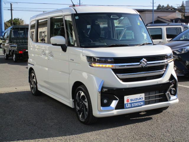 スペーシアカスタム カスタム　ＨＹＢＲＩＤ　ＸＳターボ　アウトレット価格です！ルーフ凹みの為！（2枚目）