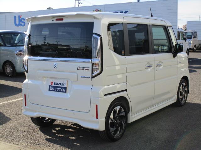 スペーシアカスタム カスタム　ＨＹＢＲＩＤ　ＸＳターボ　アウトレット価格です！ルーフ凹みの為！（3枚目）