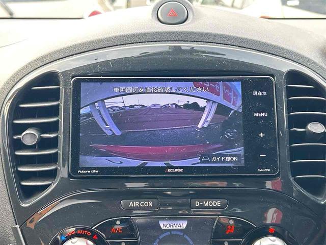 ジューク 15RX タイプV ETC バックカメラ ナビ TV オートライト アルミホイール スマートキー 電動格納ミラー CVT 盗難防止システム 衝突安全ボディ CD Bluetooth ABS エアコン パワーステアリング(5枚目)