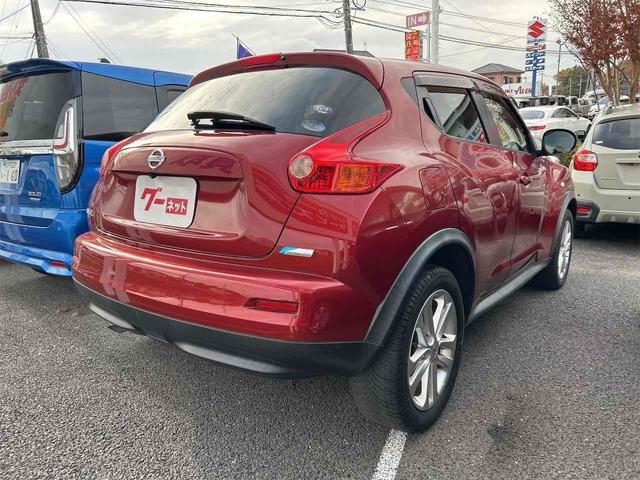 ジューク 15RX タイプV ETC バックカメラ ナビ TV オートライト アルミホイール スマートキー 電動格納ミラー CVT 盗難防止システム 衝突安全ボディ CD Bluetooth ABS エアコン パワーステアリング(15枚目)