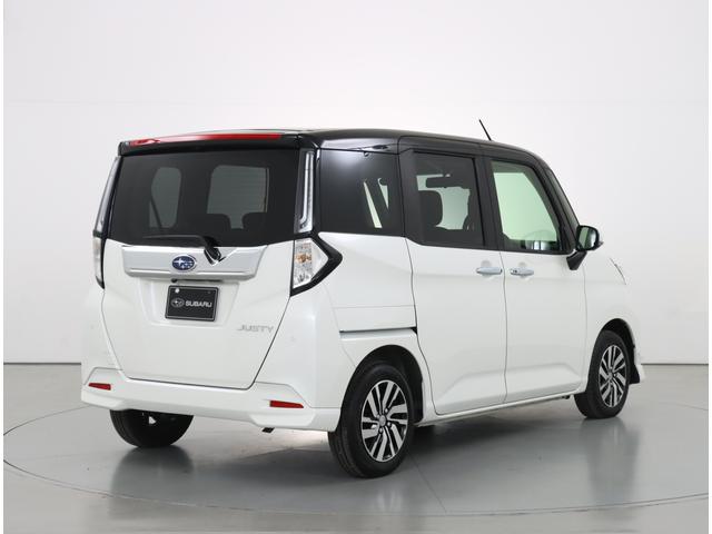 ジャスティ ベースグレード　元弊社社用車　ナビ　両側電動スライドドア　純正７インチナビ　スマートアシスト　追従クルコン　フルＬＥＤヘッドランプ　パノラミックビューモニター　シートヒーター　ワンオーナー　禁煙車（2枚目）