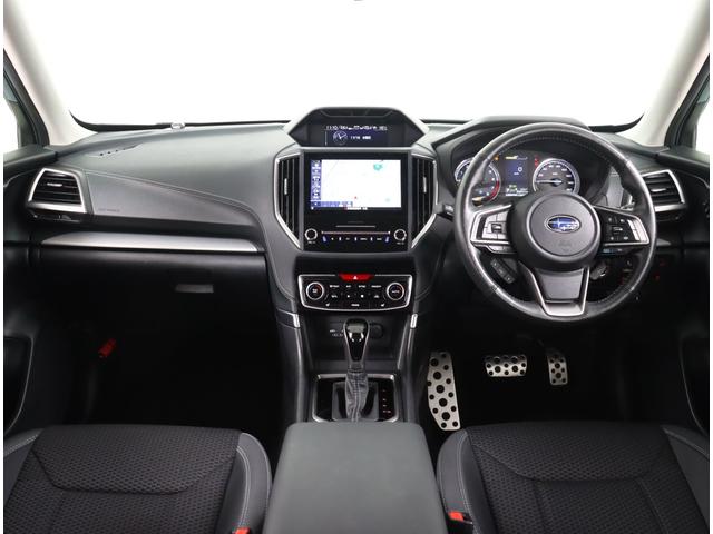 フォレスター Ａｄｖａｎｃｅ　ＥｙｅＳｉｇｈｔ搭載車　８型ナビ　新品タイヤ　ダイアトーン８インチナビ　スマートリヤビューミラー　パワーリヤゲート　フロント・サイド・バックカメラ　シートヒーター　ルーフレール　プッシュスタート　ＬＥＤライナー　ワンオーナー　寒冷地仕様（6枚目）