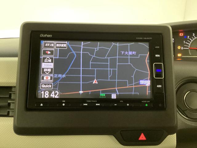 Ｎ－ＢＯＸ Ｇ・ＥＸホンダセンシング　ナビ　バックカメラ　ＥＴＣ　ＣＤ／ＤＶＤ　フルセグ　片側電動スライドドア　アイドリングストップ　プッシュスタート　ハイビームアシスト　オートライト　ワンオーナー　整備記録簿　リヤコーナーセンサー　全車速追従クルーズコントロール（4枚目）