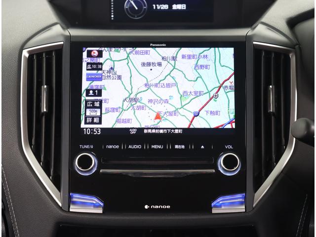 フォレスター Advance EyeSight搭載車 8型ナビ ドラレコ パナソニック8インチナビ ETC2.0 フロント・サイド・バックカメラ パワーリヤゲート ルーフレール ステアリングヒーター スマートリヤビューミラー LEDライナー アダプティブドライビングビーム(4枚目)