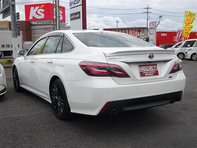 クラウンハイブリッド S スポーツスタイル ドライブレコーダー クリアランスソナー レーンアシスト オートクルーズコントロール パークアシスト 衝突被害軽減システム 全周囲カメラ ナビ TV アルミホイール オートマチックハイビーム(4枚目)