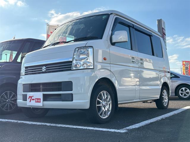 エブリイワゴン ＪＰターボ　ＥＴＣ　バックカメラ　ナビ　ＴＶ　キーレスエントリー　電動格納ミラー　ＡＴ　盗難防止システム　ＡＢＳ　ＣＤ　アルミホイール　衝突安全ボディ　エアコン　パワーステアリング　パワーウィンドウ（2枚目）