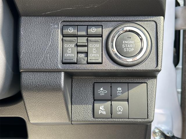 ムーヴキャンバス ストライプスＧ　バックカメラ　両側電動スライドドア　ＴＶ　クリアランスソナー　衝突被害軽減システム　オートライト　ＬＥＤヘッドランプ　スマートキー　アイドリングストップ　電動格納ミラー　シートヒーター　ベンチシート（5枚目）