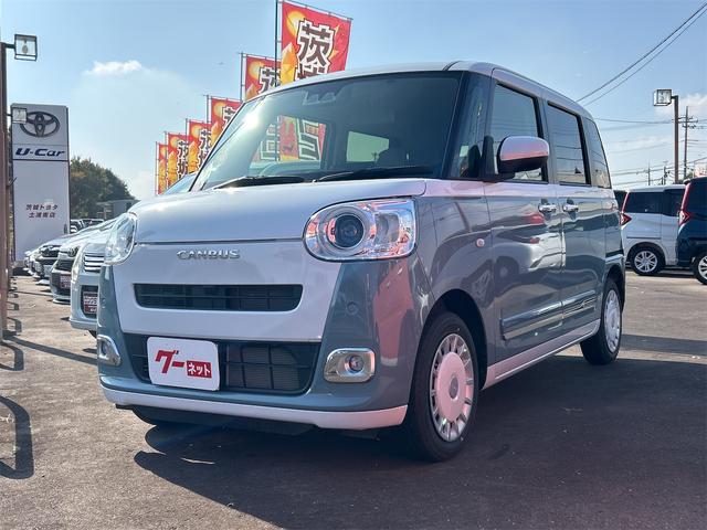 ムーヴキャンバス ストライプスＧ　バックカメラ　両側電動スライドドア　ＴＶ　クリアランスソナー　衝突被害軽減システム　オートライト　ＬＥＤヘッドランプ　スマートキー　アイドリングストップ　電動格納ミラー　シートヒーター　ベンチシート（12枚目）