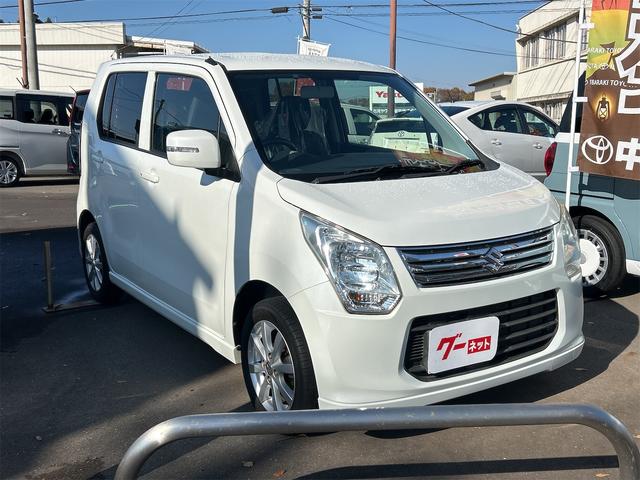 ワゴンＲ ＦＸリミテッド　ＥＴＣ　オートライト　ＨＩＤ　スマートキー　アイドリングストップ　電動格納ミラー　ＣＶＴ　盗難防止システム　ＡＢＳ　ＣＤ　アルミホイール　衝突安全ボディ　エアコン（14枚目）
