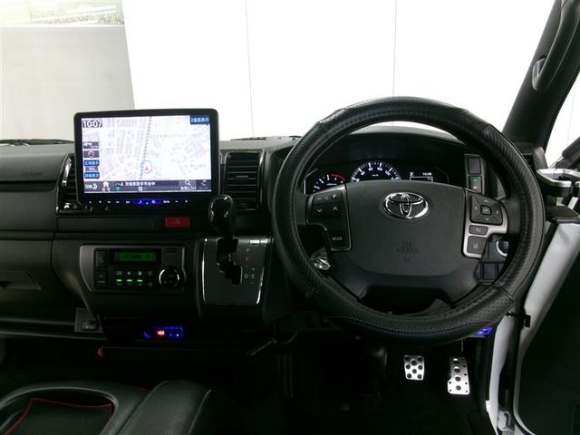 ハイエースバン ロングスーパーＧＬ　Ｗエアコン　Ｂカメラ　ＬＥＤライト　パワーウインドウ　横滑防止　アルミホイール　フルセグテレビ　キーレスエントリー　メモリーナビ　オートエアコン　ＥＴＣ　パワーステ　ＡＢＳ　エアバッグ　フルフラット（7枚目）