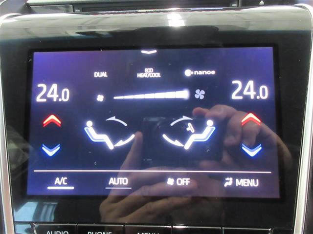 クラウンハイブリッド ＲＳアドバンス　地デジ　衝突被害軽減装置　黒革シート　ＬＥＤヘットライト　後カメラ　クルコン　ＡＣ　Ｐシート　エアバッグ　ナビＴＶ　セキュリティーアラーム　キーフリー　スマートキ　パワーウィンドウ　メモリナビ　アルミ（8枚目）